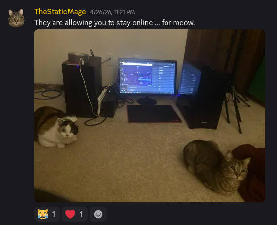 Mittens and Grace guard Bygul