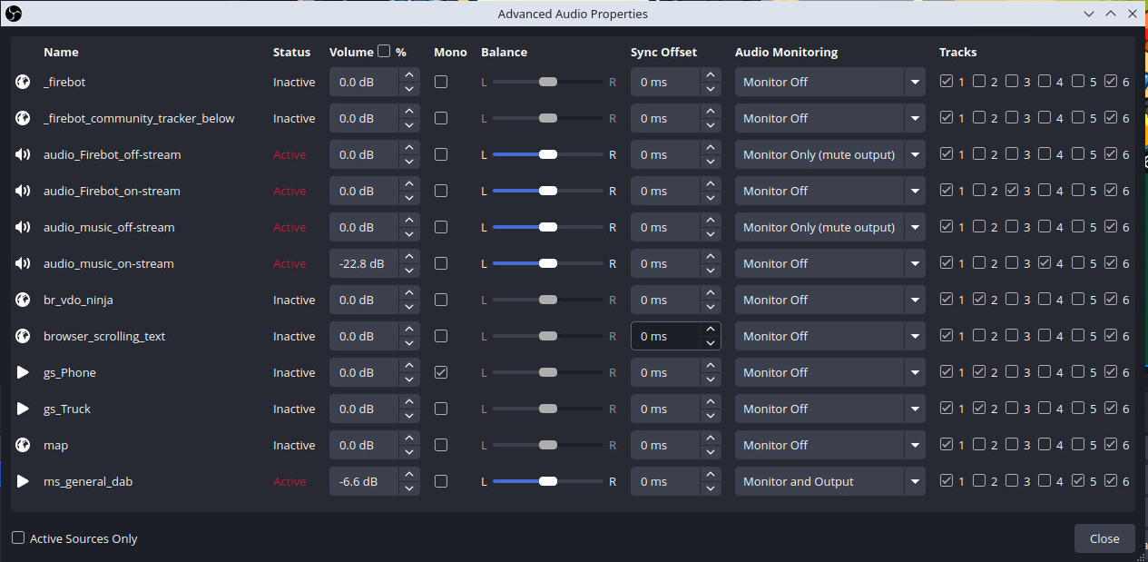 OBS Audio Settings
